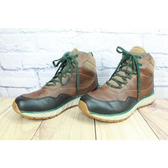 LL Bean Primaloft Brown Leather Trekking Hiking Boots Size 7.5 M - Picture 2 of 9